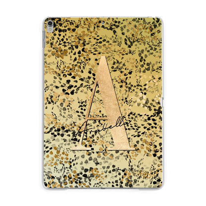 Personalised Gold Black Cheetah Apple iPad Silver Case