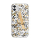Personalised Gold Black Cheetah Apple iPhone 11 in White with Bumper Case