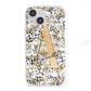 Personalised Gold Black Cheetah iPhone 13 Mini Clear Bumper Case