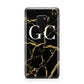 Personalised Gold Black Marble Monogram Huawei Mate 20 Phone Case