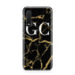Personalised Gold Black Marble Monogram Huawei Nova 6 Phone Case