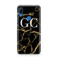 Personalised Gold Black Marble Monogram Huawei P Smart Z