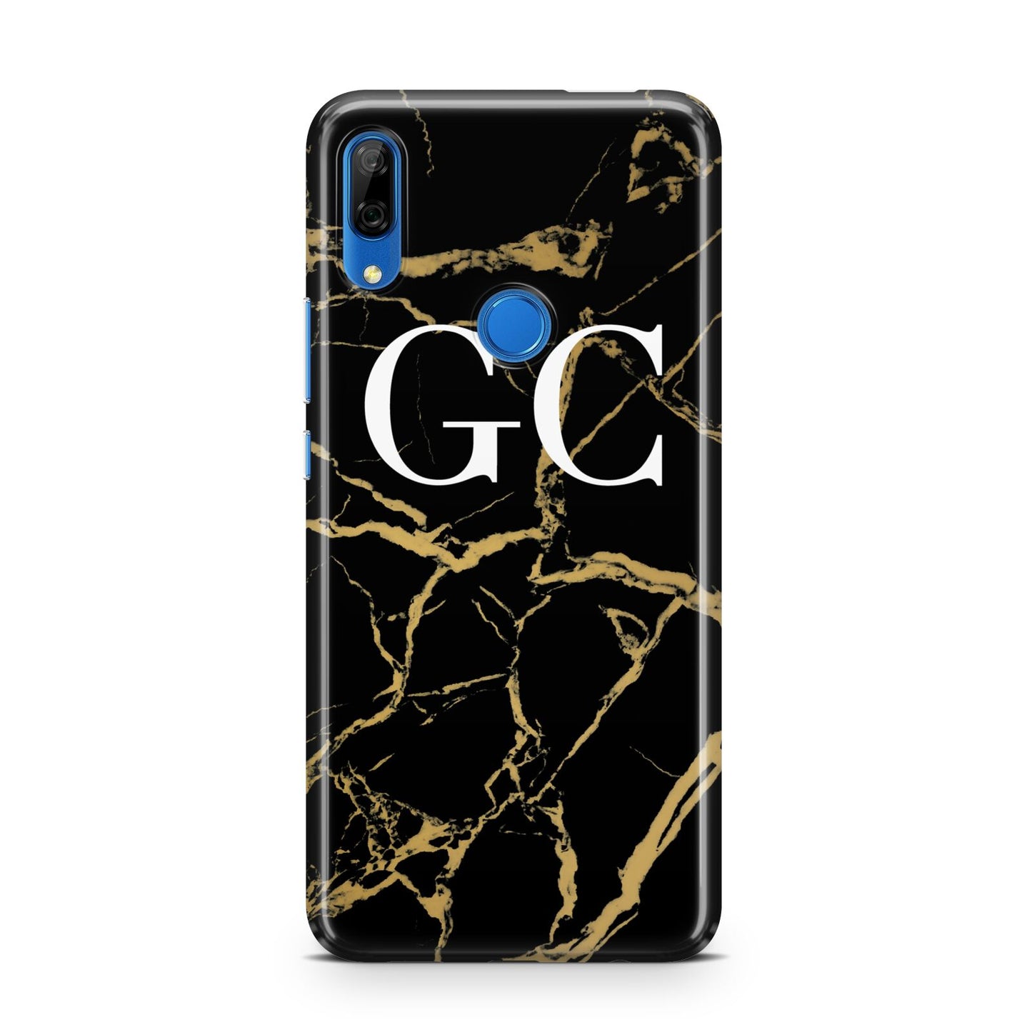Personalised Gold Black Marble Monogram Huawei P Smart Z