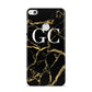 Personalised Gold Black Marble Monogram Huawei P8 Lite Case
