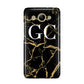 Personalised Gold Black Marble Monogram Huawei Y3 2017
