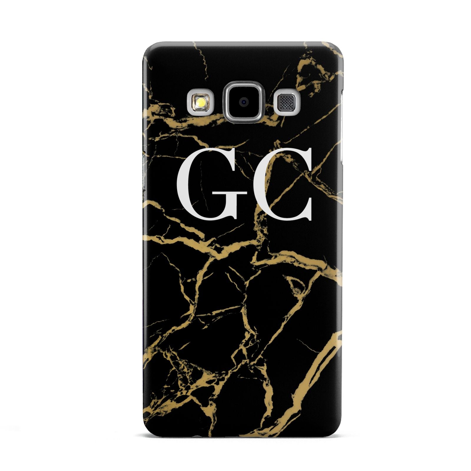Personalised Gold Black Marble Monogram Samsung Galaxy A5 Case