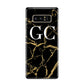 Personalised Gold Black Marble Monogram Samsung Galaxy Note 8 Case