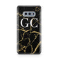 Personalised Gold Black Marble Monogram Samsung Galaxy S10E Case