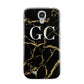 Personalised Gold Black Marble Monogram Samsung Galaxy S4 Case