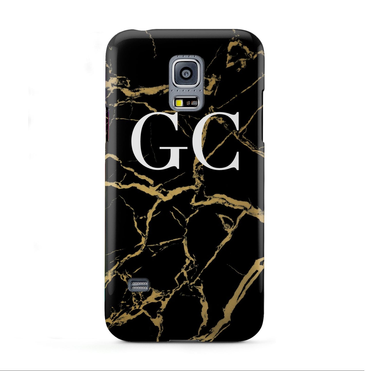 Personalised Gold Black Marble Monogram Samsung Galaxy S5 Mini Case