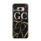 Personalised Gold Black Marble Monogram Samsung Galaxy S8 Plus Case