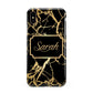 Personalised Gold Black Marble Name Apple iPhone Xs Max 3D Tough Case