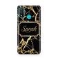 Personalised Gold Black Marble Name Huawei P Smart 2020