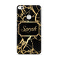 Personalised Gold Black Marble Name Huawei P8 Lite Case