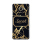 Personalised Gold Black Marble Name Samsung Galaxy A3 2016 Case on gold phone