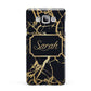 Personalised Gold Black Marble Name Samsung Galaxy A7 2015 Case