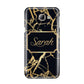 Personalised Gold Black Marble Name Samsung Galaxy A8 2016 Case