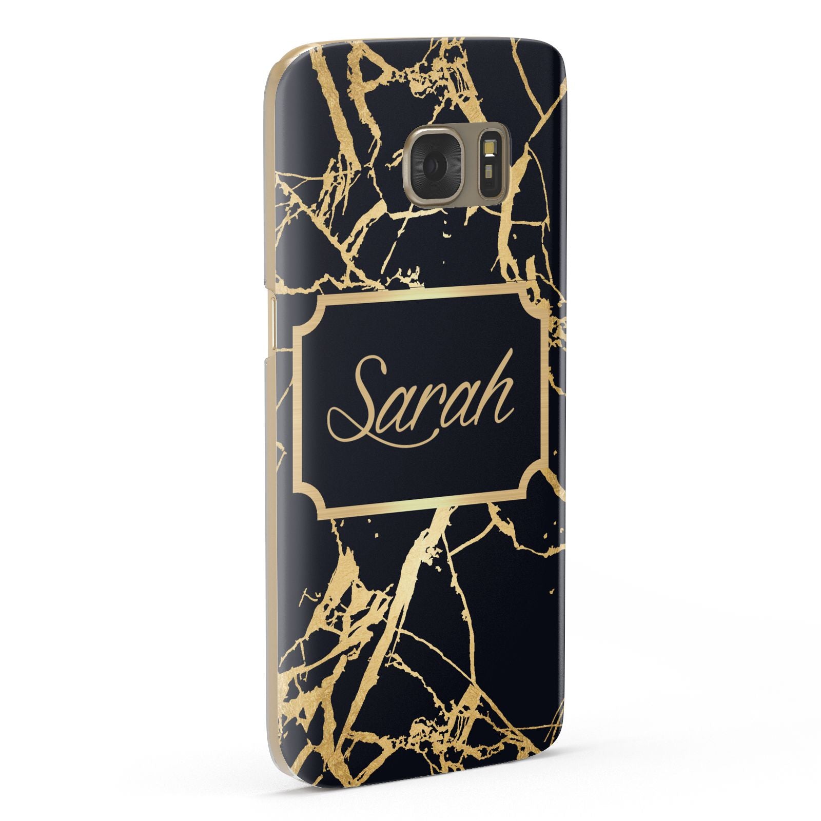 Personalised Gold Black Marble Name Samsung Galaxy Case Fourty Five Degrees