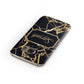 Personalised Gold Black Marble Name Samsung Galaxy Case Front Close Up