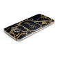 Personalised Gold Black Marble Name Samsung Galaxy Case Top Cutout