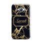 Personalised Gold Black Marble Name Samsung Galaxy J1 2015 Case
