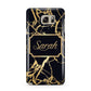 Personalised Gold Black Marble Name Samsung Galaxy Note 5 Case
