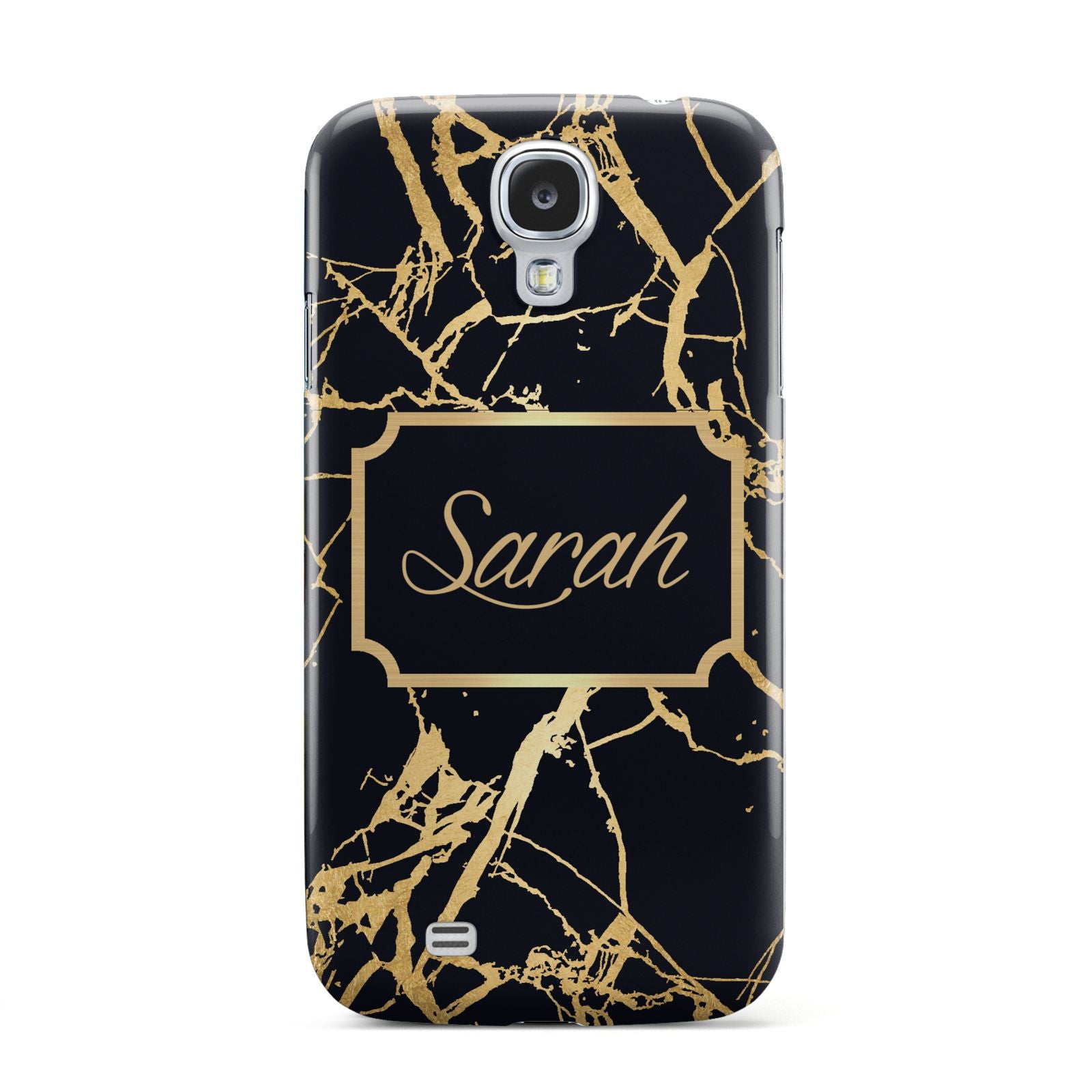 Personalised Gold Black Marble Name Samsung Galaxy S4 Case