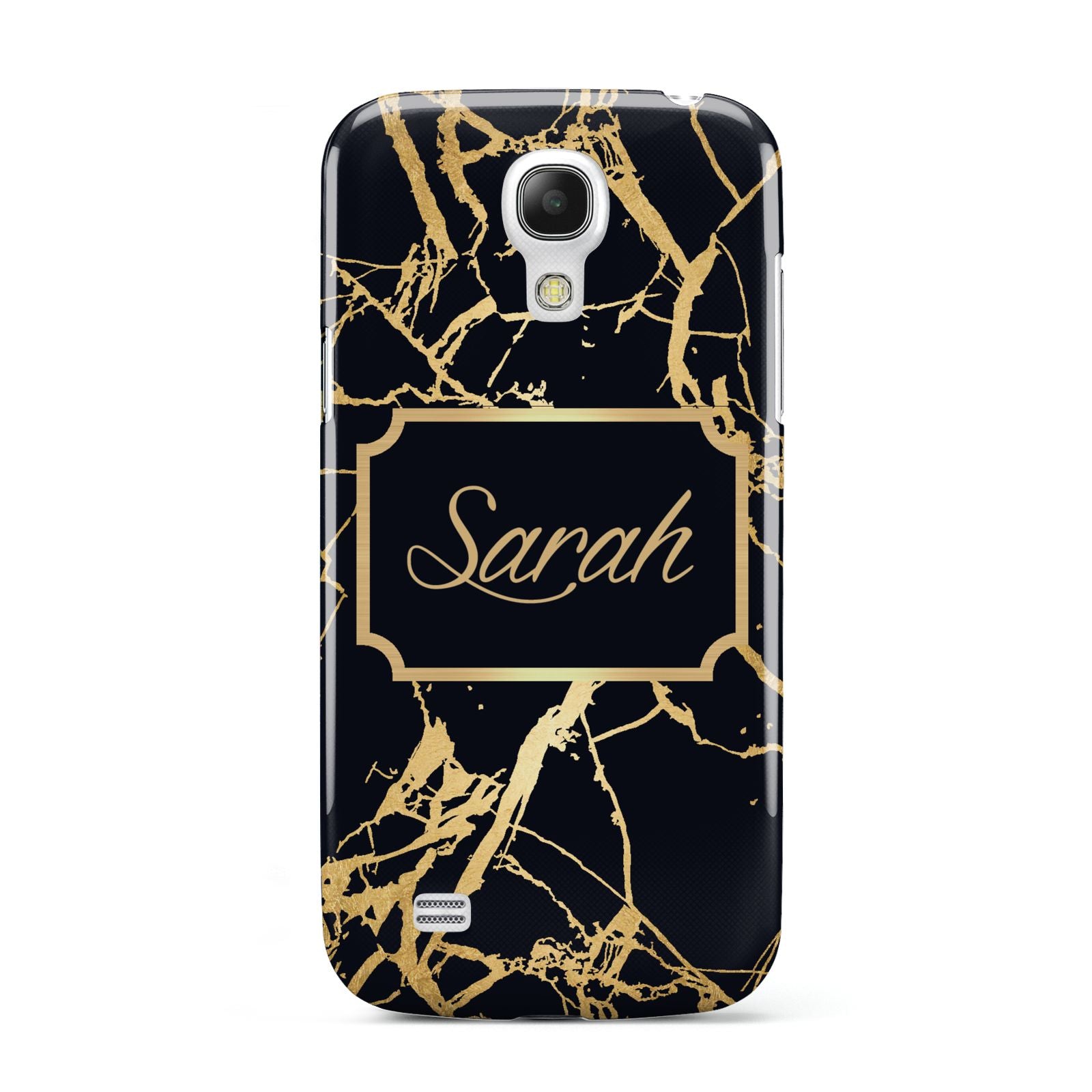 Personalised Gold Black Marble Name Samsung Galaxy S4 Mini Case