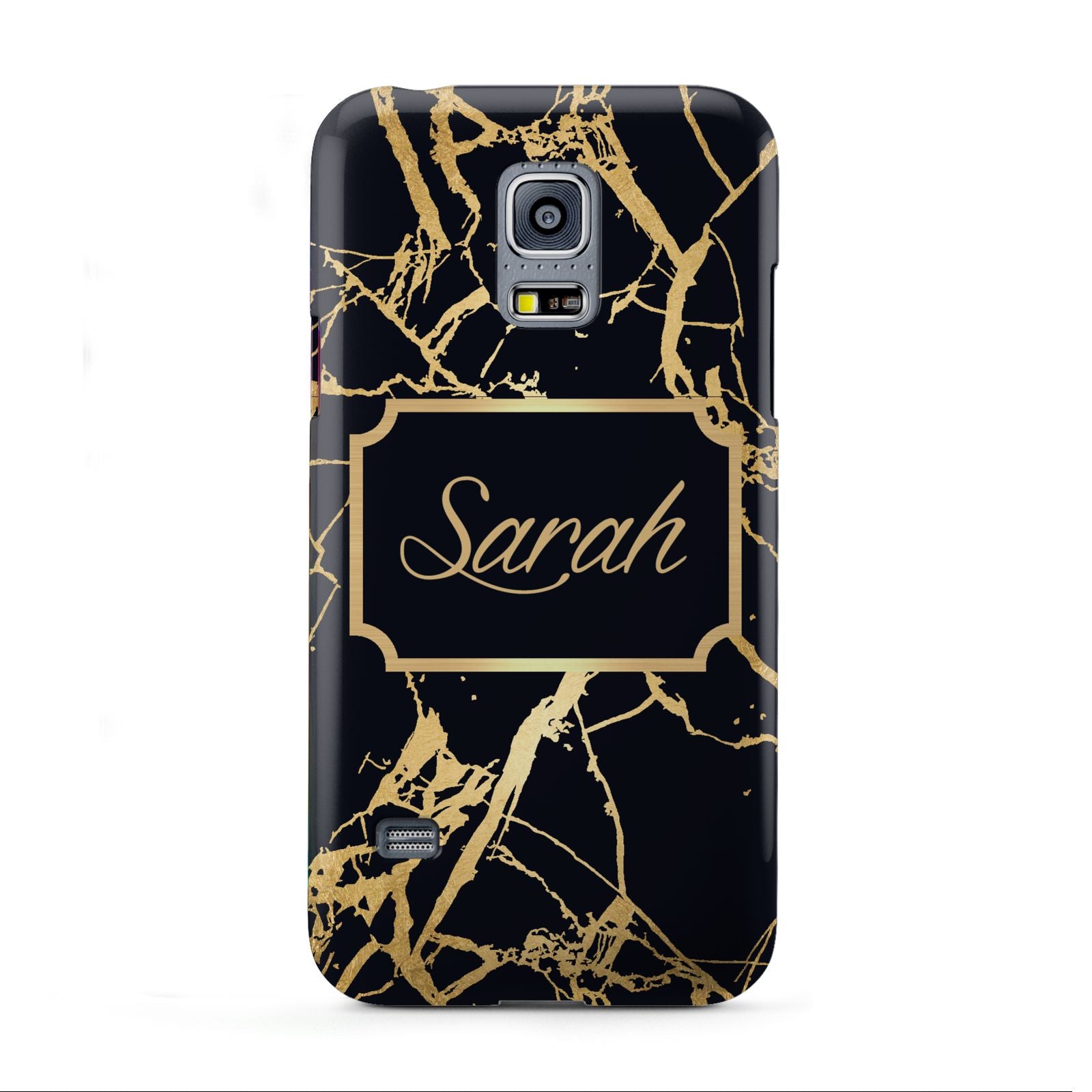 Personalised Gold Black Marble Name Samsung Galaxy S5 Mini Case