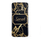 Personalised Gold Black Marble Name Samsung Galaxy S7 Edge Case