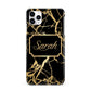 Personalised Gold Black Marble Name iPhone 11 Pro Max 3D Snap Case