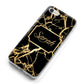 Personalised Gold Black Marble Name iPhone 8 Bumper Case on Silver iPhone Alternative Image