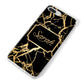 Personalised Gold Black Marble Name iPhone 8 Plus Bumper Case on Silver iPhone Alternative Image