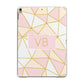 Personalised Gold Initials Geometric Apple iPad Grey Case