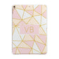 Personalised Gold Initials Geometric Apple iPad Rose Gold Case