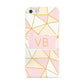 Personalised Gold Initials Geometric Apple iPhone 5 Case