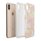 Personalised Gold Initials Geometric Apple iPhone Xs Max 3D Tough Case Expanded View