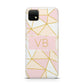 Personalised Gold Initials Geometric Huawei Enjoy 20 Phone Case