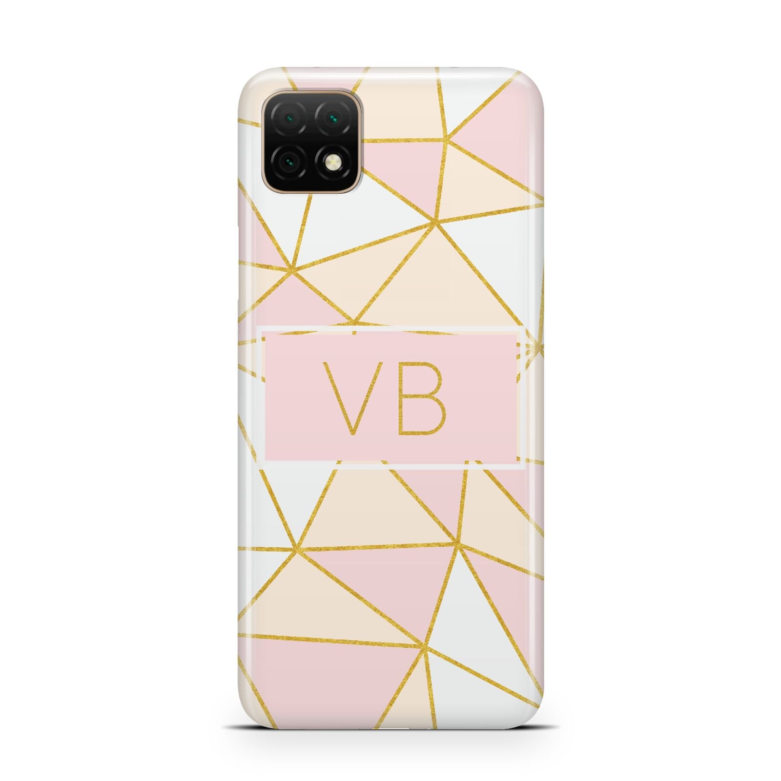 Personalised Gold Initials Geometric Huawei Enjoy 20 Phone Case