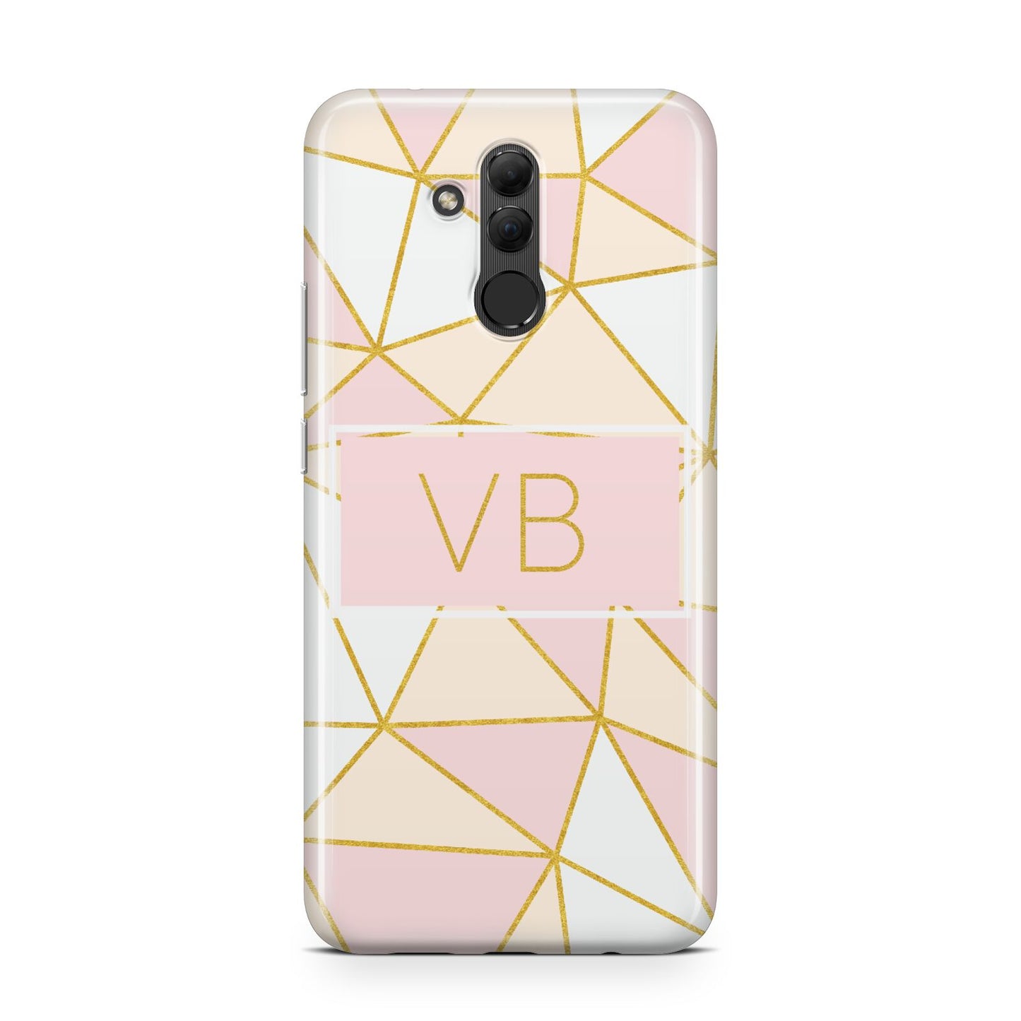 Personalised Gold Initials Geometric Huawei Mate 20 Lite