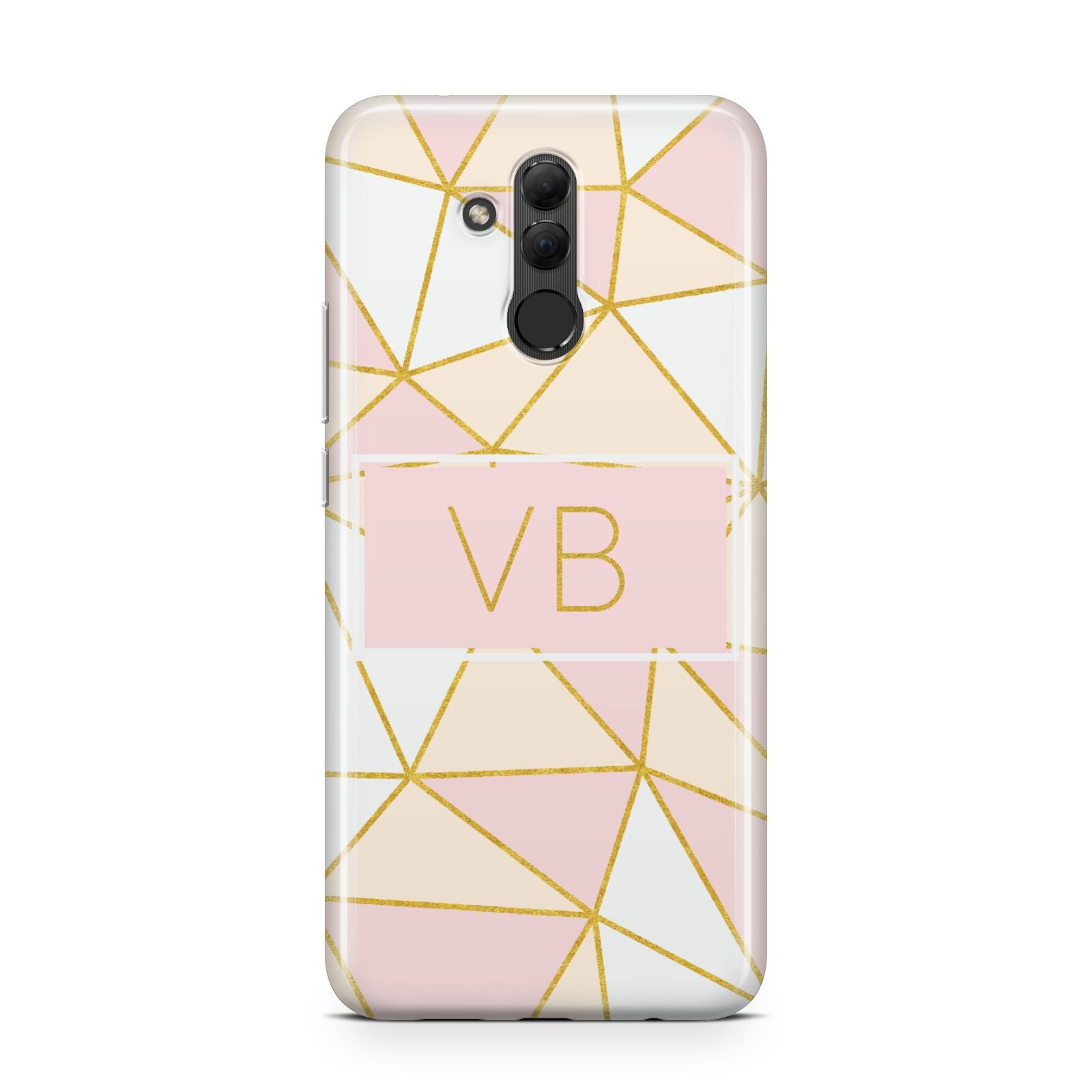 Personalised Gold Initials Geometric Huawei Mate 20 Lite