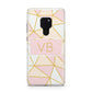 Personalised Gold Initials Geometric Huawei Mate 20 Phone Case