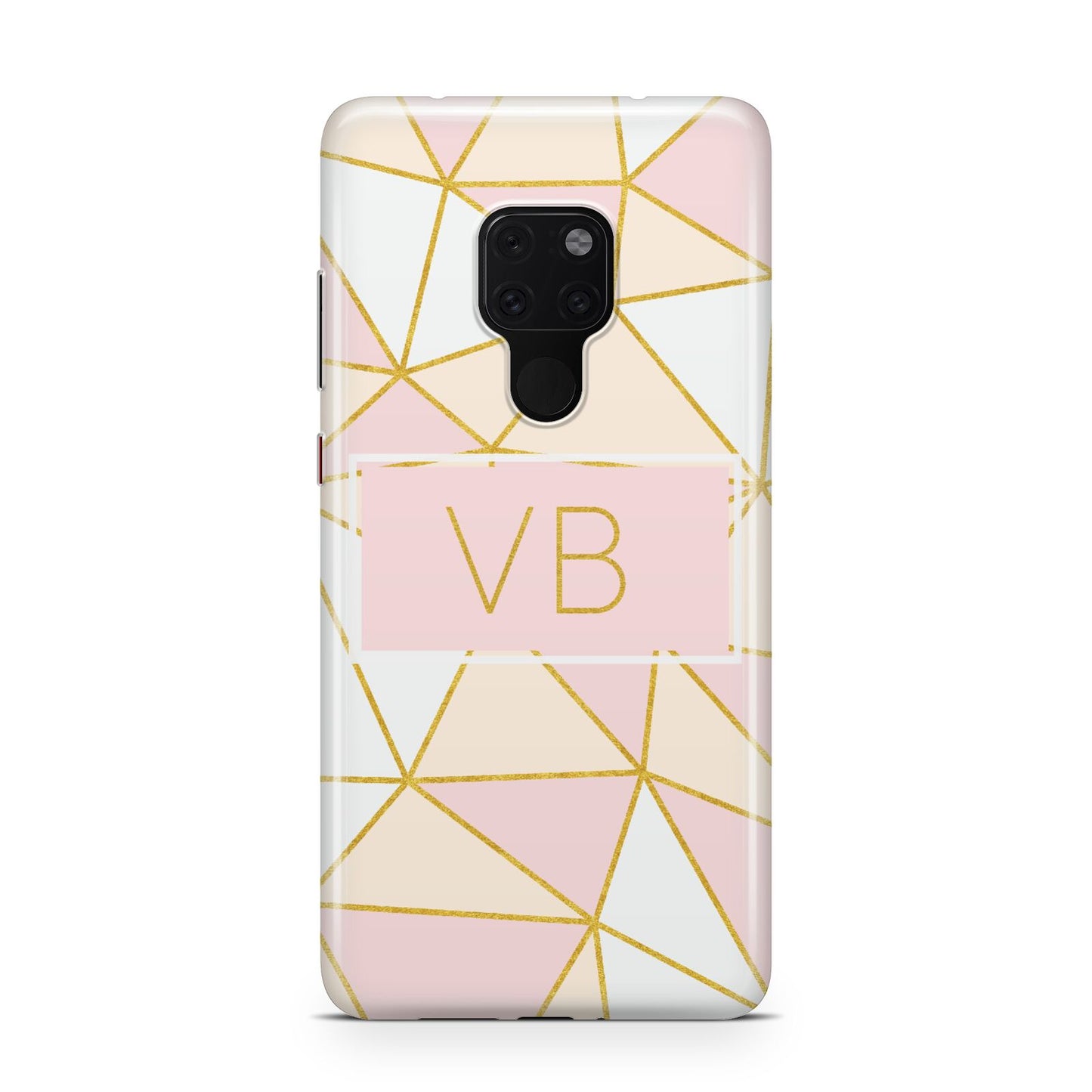 Personalised Gold Initials Geometric Huawei Mate 20 Phone Case