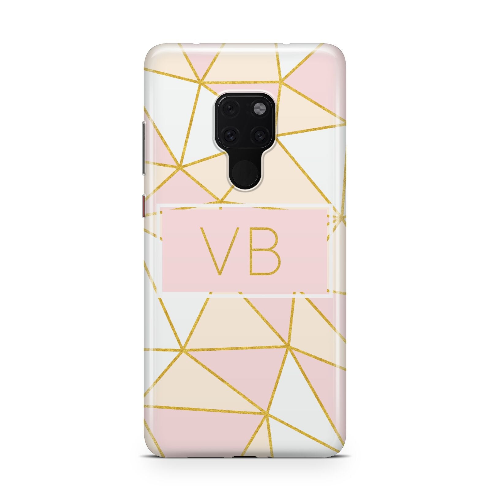 Personalised Gold Initials Geometric Huawei Mate 20 Phone Case