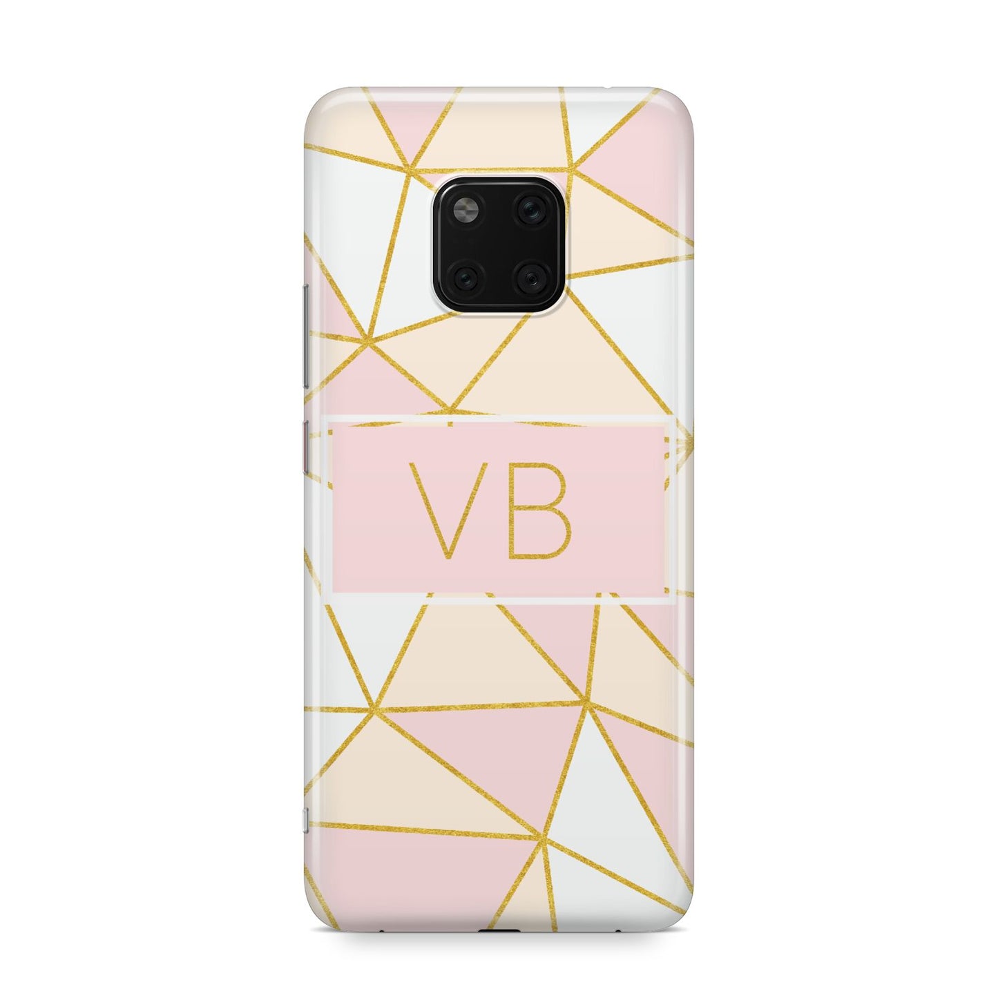 Personalised Gold Initials Geometric Huawei Mate 20 Pro Phone Case