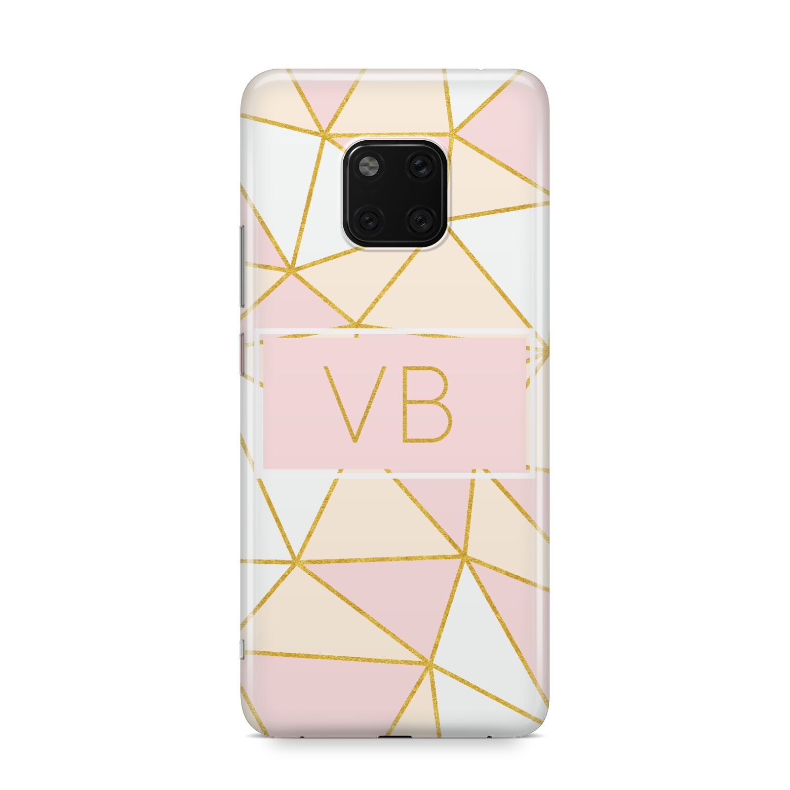 Personalised Gold Initials Geometric Huawei Mate 20 Pro Phone Case