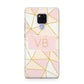 Personalised Gold Initials Geometric Huawei Mate 20X Phone Case