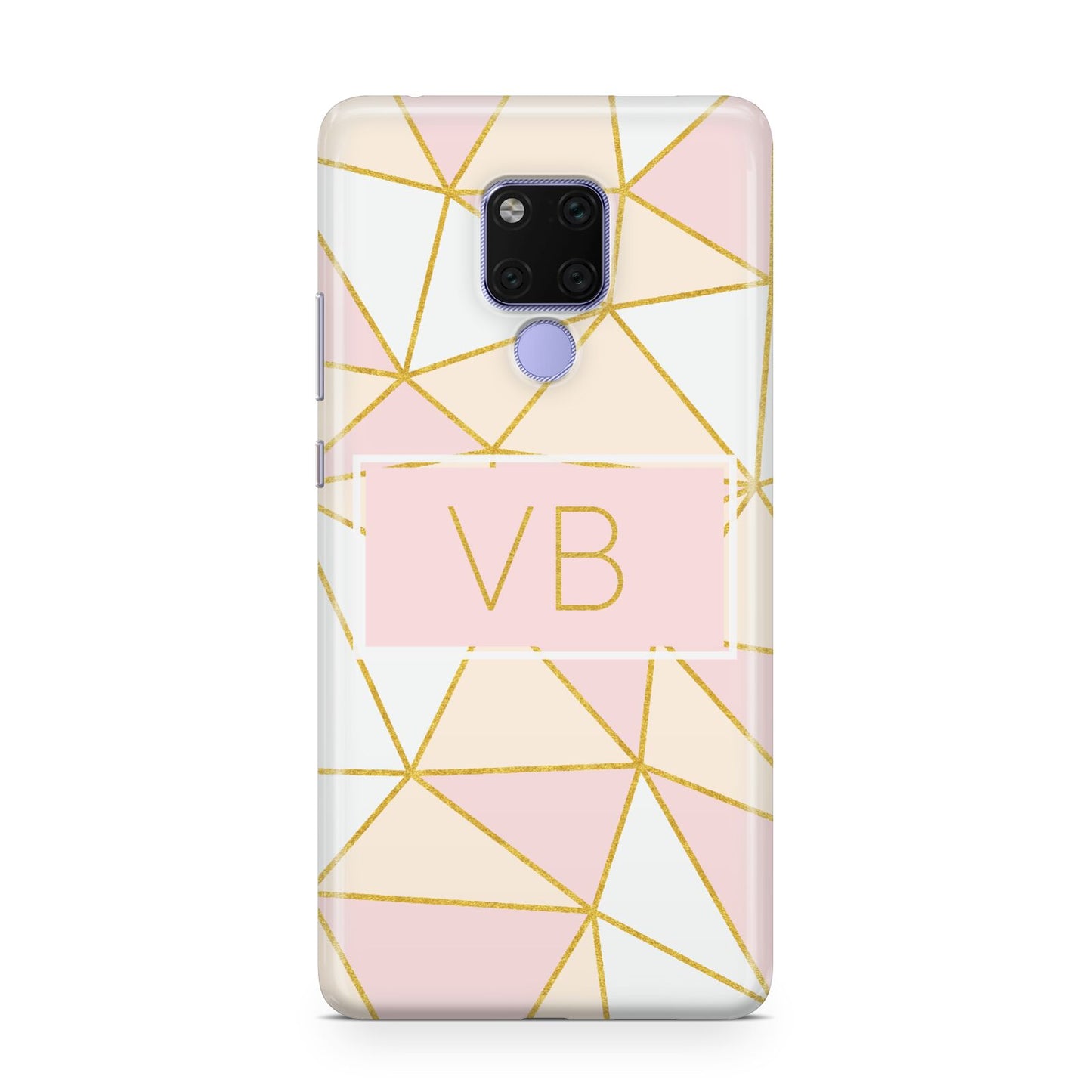 Personalised Gold Initials Geometric Huawei Mate 20X Phone Case