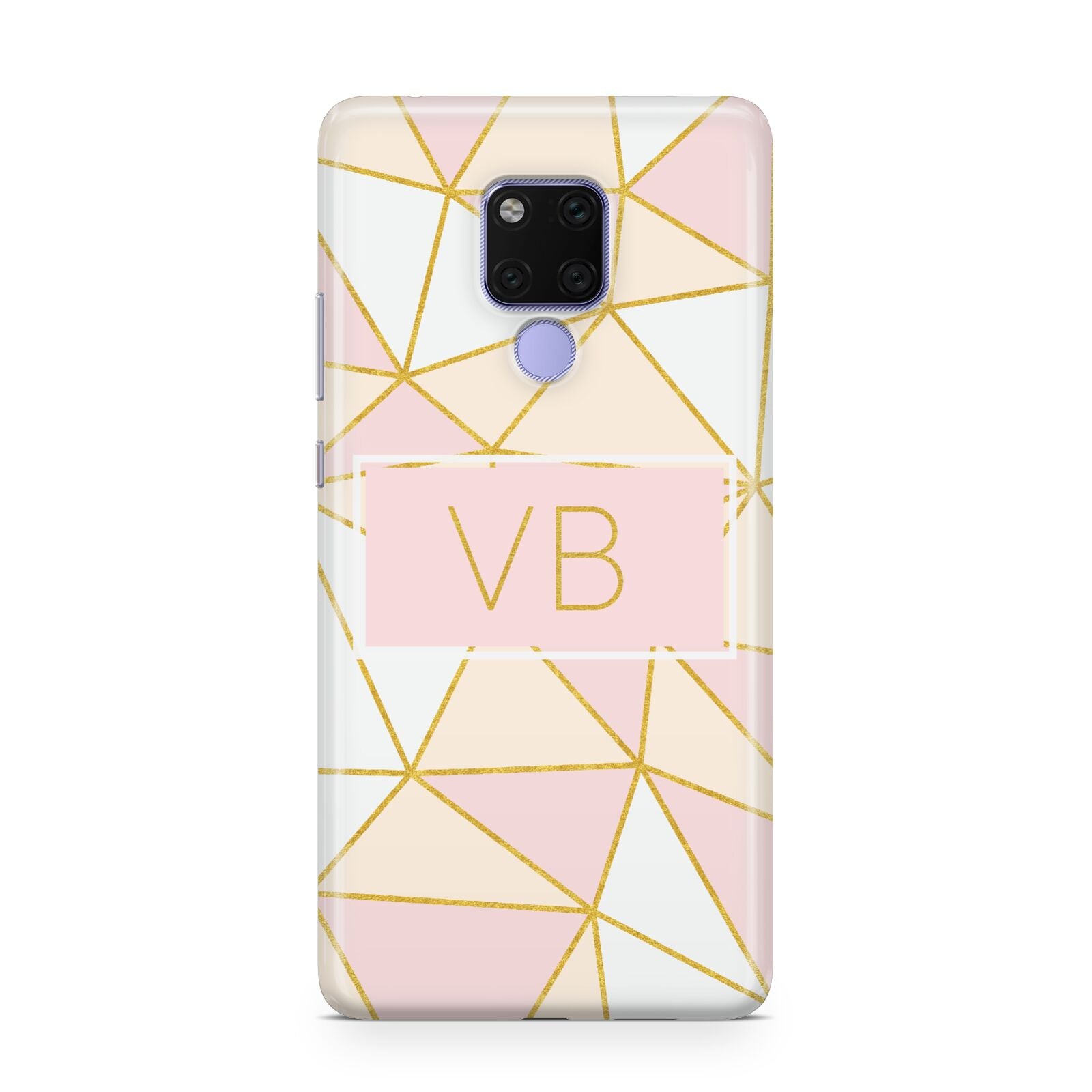 Personalised Gold Initials Geometric Huawei Mate 20X Phone Case