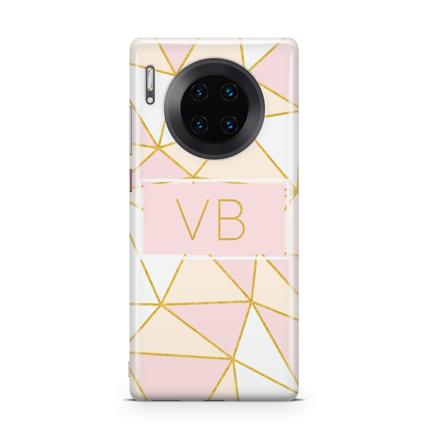 Personalised Gold Initials Geometric Huawei Mate 30 Pro Phone Case